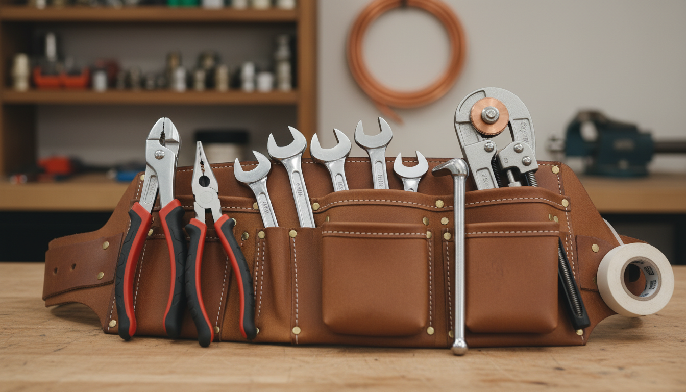 Professional plumber's tools